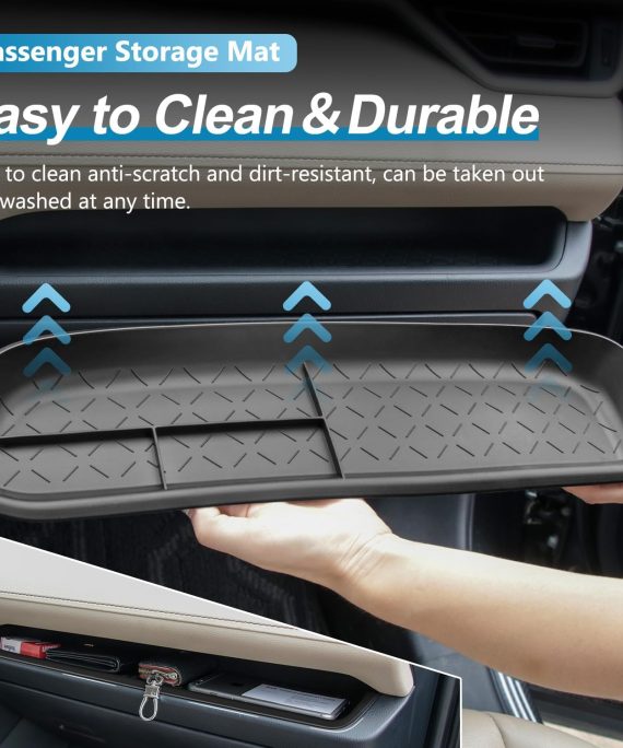 Center Console Organizer Tray,Passenger Storage Organizer Mat,Glove Box Storage Organizer Tray Compatible with Toyota RAV4 2022 Accessories 2024-2019