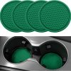 SINGARO Car Cup Coaster, 4PCS Universal Non-Slip Cup Holders Embedded in Ornaments Coaster, Car Interior Accessories, Green - Зелений