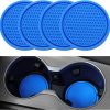 SINGARO Car Cup Coaster, 4PCS Universal Non-Slip Cup Holders Embedded in Ornaments Coaster, Car Interior Accessories, Зелений - Синій