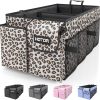 HOTOR Trunk Organizer - Car Organizer, Foldable Trunk organizer for SUVs & Sedans, Sturdy Car Organization for Car Accessories - Brown Leopard