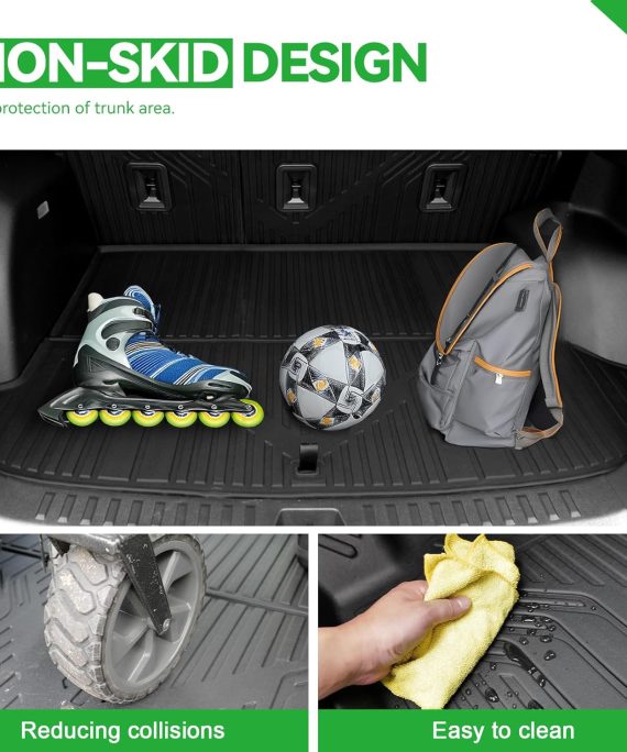 Floor Mats & Cargo Liners & Backrest Mat for 2025 2026 Chevy Equinox (Only Gas) & GMC Terrain 2025 2026, Door Sill Guards, All Weather TPE Car Floor Mats, Trunk Liner for Chevrolet Equinox Accessories