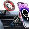 Kaistyle for Magsafe Car Mount【20 Strong Magnets】Magnetic Phone Holder for Car Phone Holder Mount Dash Mounted Holders Cell Phone Holders for Your Car Accessories for Women Men for iPhone 17 16 15 14 - Red